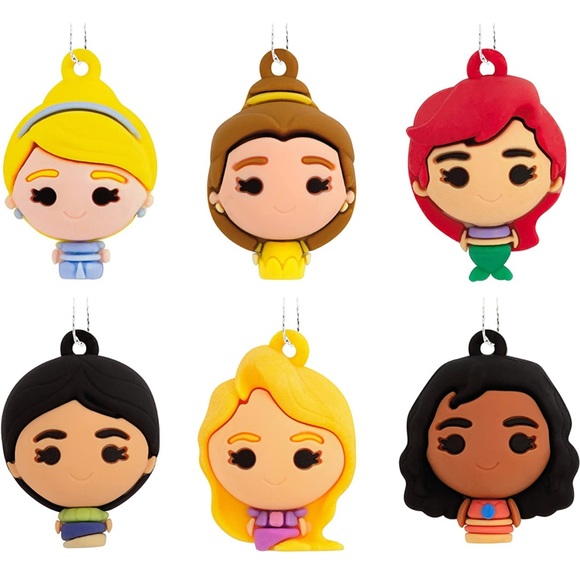Disney Princess Hallmark Christmas ornaments. Package of six. NIB - Picture 2 of 3